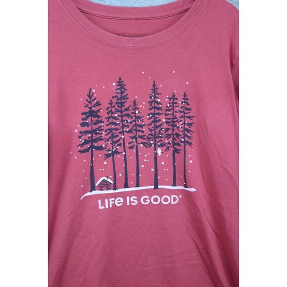 Life is Good Crusher Long Sleeve Tee-Size Medium-Winter-Snow - Picture 3 of 11